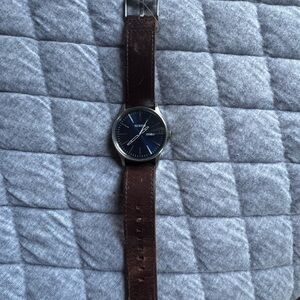 Nixon Black Dial with Brown Leather Watch